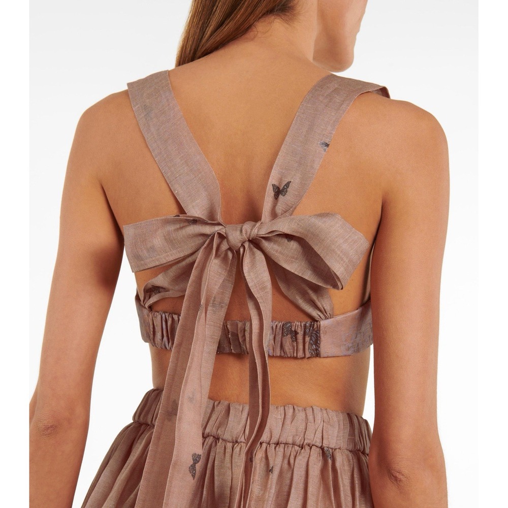 Zimmermann Luminous Linen Silk Bralette and Skirt Set 2, US 4/6 - Picture 13 of 15